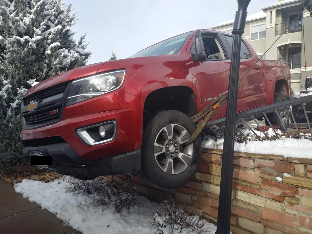 Winch-out recovery of a truck
